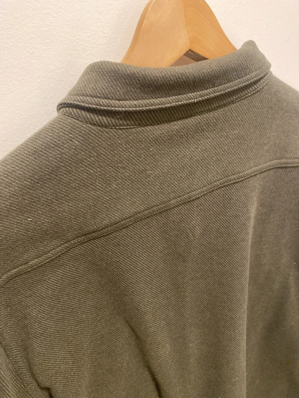 J.Crew Olive Green Seaboard Soft Knit Shirt Jacket Overshirt Size Large